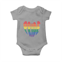 Rainbow Heart Pride Baby Onesie LGBTQ Support Graphic