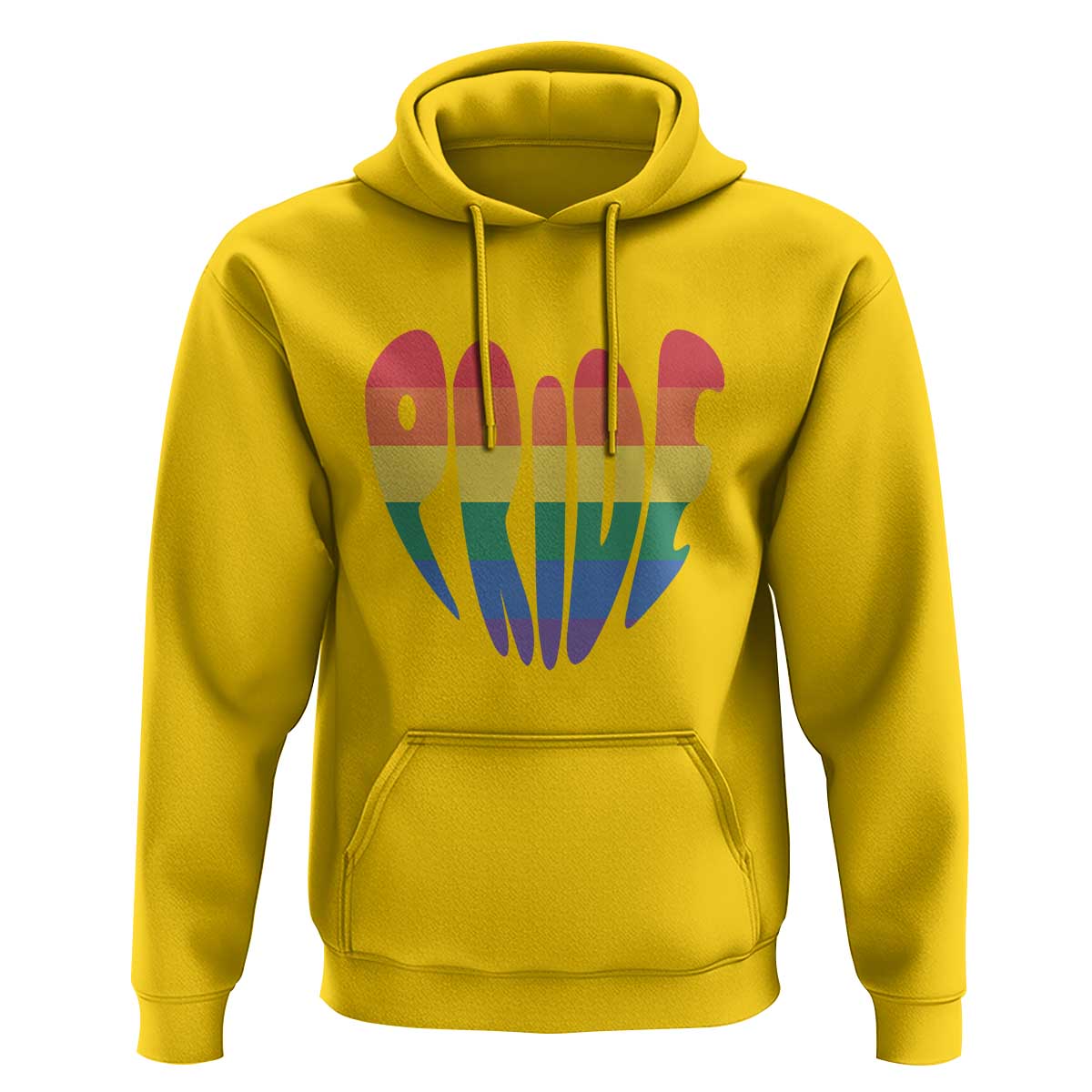 Rainbow Heart Pride Hoodie LGBTQ Support Graphic