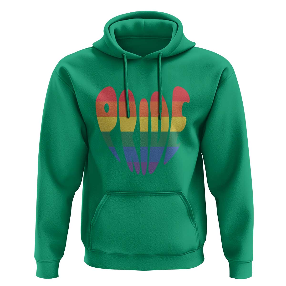 Rainbow Heart Pride Hoodie LGBTQ Support Graphic