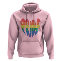 Rainbow Heart Pride Hoodie LGBTQ Support Graphic
