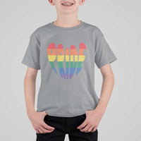 Rainbow Heart Pride T Shirt For Kid LGBTQ Support Graphic