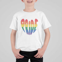 Rainbow Heart Pride T Shirt For Kid LGBTQ Support Graphic