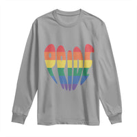 Rainbow Heart Pride Long Sleeve Shirt LGBTQ Support Graphic