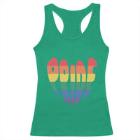 Rainbow Heart Pride Racerback Tank Top LGBTQ Support Graphic