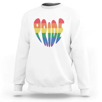 Rainbow Heart Pride Sweatshirt LGBTQ Support Graphic