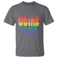 Rainbow Heart Pride T Shirt LGBTQ Support Graphic