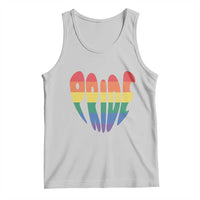 Rainbow Heart Pride Tank Top LGBTQ Support Graphic