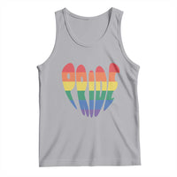 Rainbow Heart Pride Tank Top LGBTQ Support Graphic