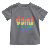 Rainbow Heart Pride Toddler T Shirt LGBTQ Support Graphic