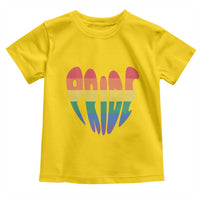 Rainbow Heart Pride Toddler T Shirt LGBTQ Support Graphic