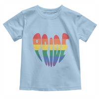 Rainbow Heart Pride Toddler T Shirt LGBTQ Support Graphic