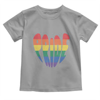 Rainbow Heart Pride Toddler T Shirt LGBTQ Support Graphic