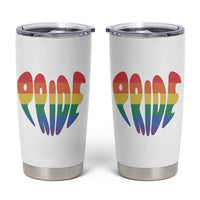Rainbow Heart Pride Tumbler Cup LGBTQ Support Graphic