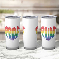 Rainbow Heart Pride Tumbler Cup LGBTQ Support Graphic