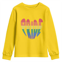 Rainbow Heart Pride Youth Sweatshirt LGBTQ Support Graphic
