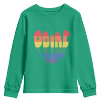 Rainbow Heart Pride Youth Sweatshirt LGBTQ Support Graphic