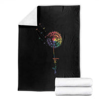 Be You LGBT Rainbow Dandelion Throw Blanket Pride Month Support