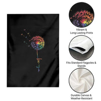 Be You LGBT Rainbow Dandelion Garden Flag Pride Month Support