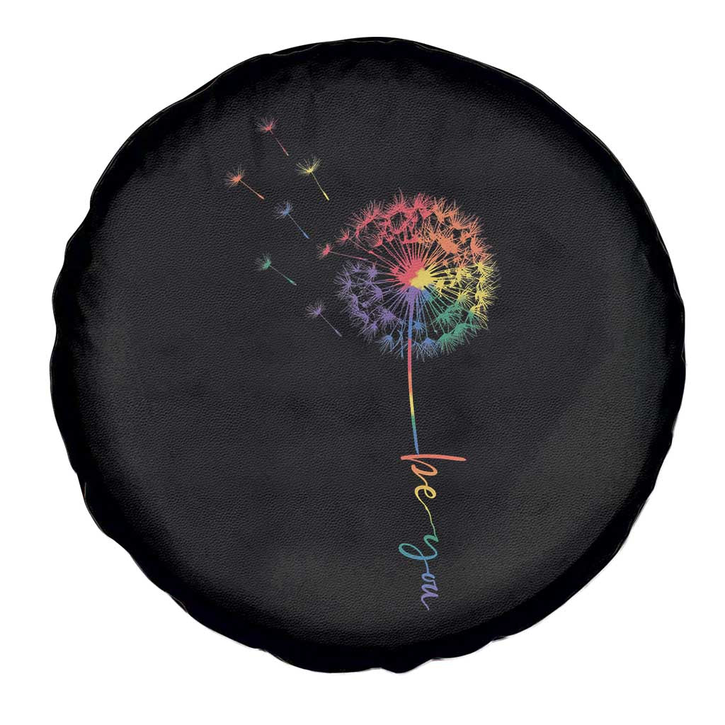 Be You LGBT Rainbow Dandelion Spare Tire Cover Pride Month Support