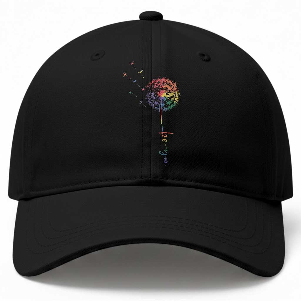 Be You LGBT Rainbow Dandelion Baseball Cap Pride Month Support
