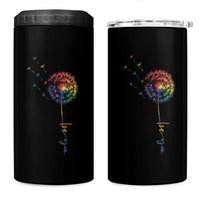 Be You LGBT Rainbow Dandelion 4 in 1 Can Cooler Tumbler Pride Month Support