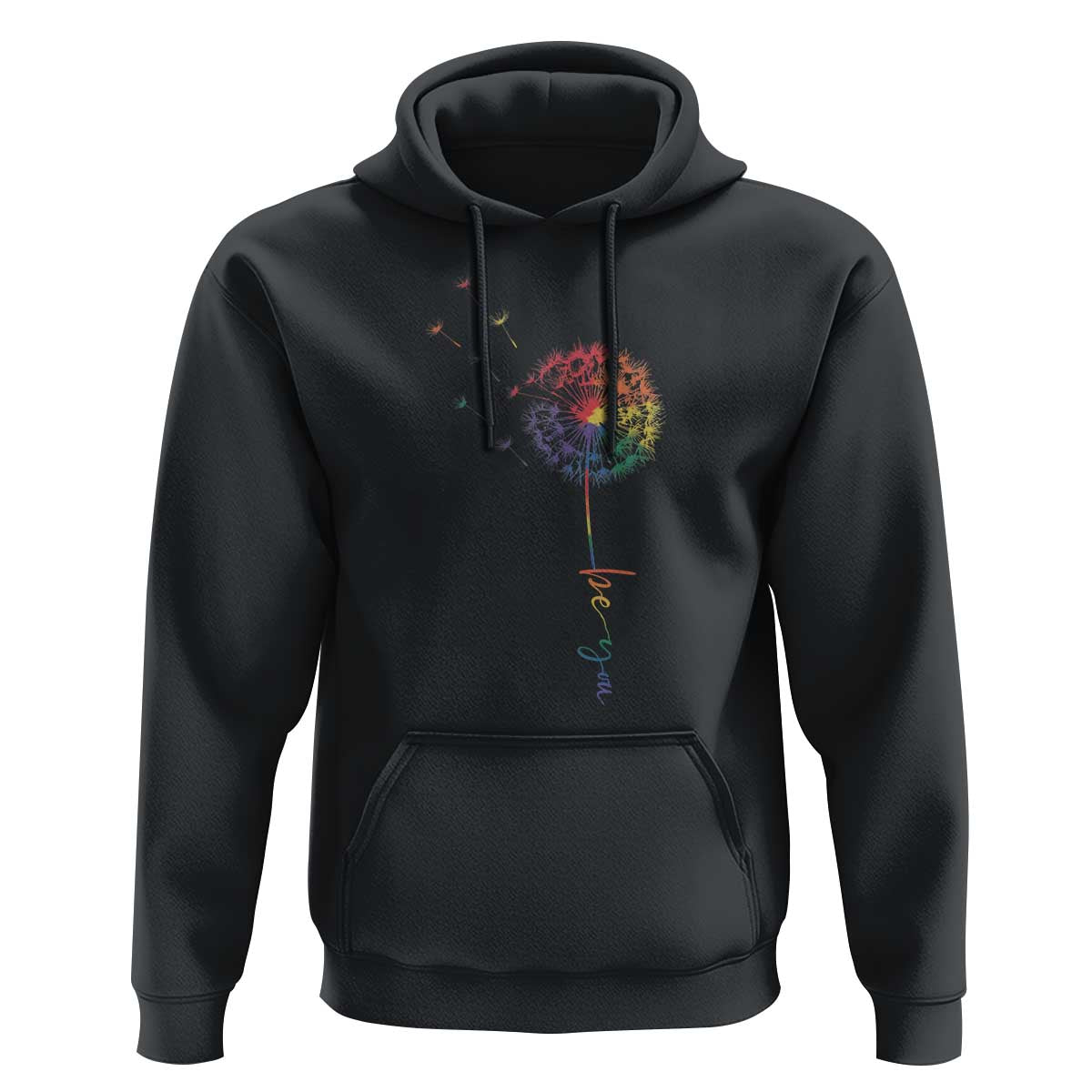 Be You LGBT Rainbow Dandelion Hoodie Pride Month Support