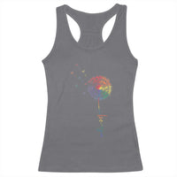 Be You LGBT Rainbow Dandelion Racerback Tank Top Pride Month Support