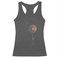 Be You LGBT Rainbow Dandelion Racerback Tank Top Pride Month Support