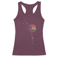 Be You LGBT Rainbow Dandelion Racerback Tank Top Pride Month Support