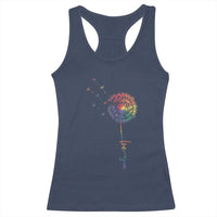Be You LGBT Rainbow Dandelion Racerback Tank Top Pride Month Support