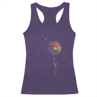 Be You LGBT Rainbow Dandelion Racerback Tank Top Pride Month Support
