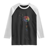 Be You LGBT Rainbow Dandelion Raglan Shirt Pride Month Support