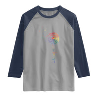 Be You LGBT Rainbow Dandelion Raglan Shirt Pride Month Support