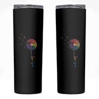 Be You LGBT Rainbow Dandelion Skinny Tumbler Pride Month Support