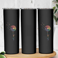 Be You LGBT Rainbow Dandelion Skinny Tumbler Pride Month Support