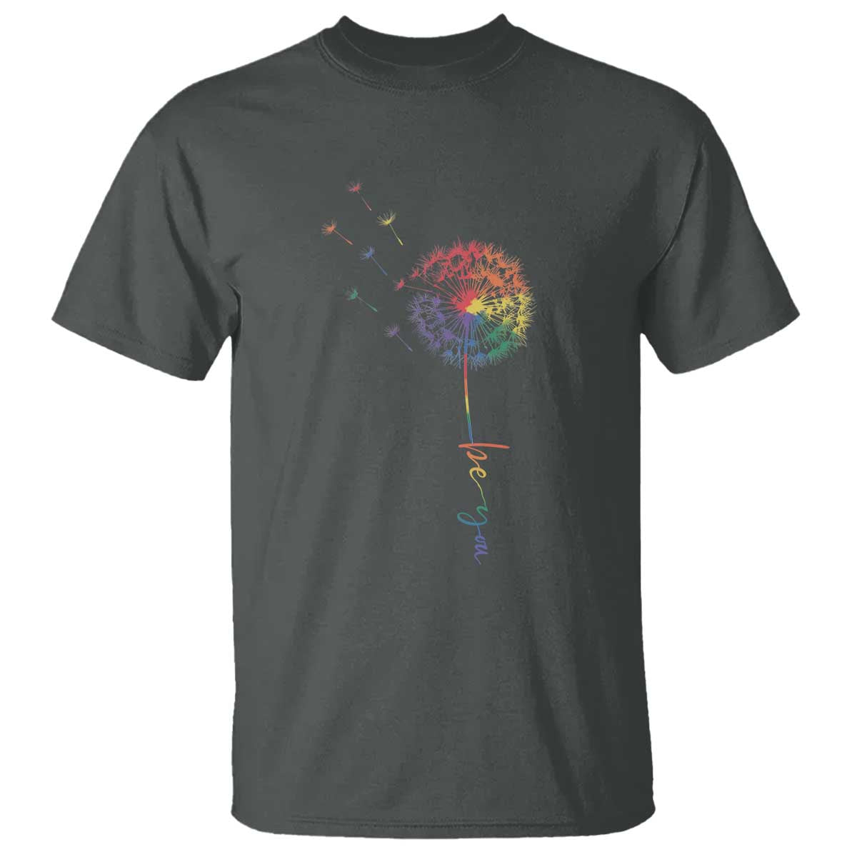 Be You LGBT Rainbow Dandelion T Shirt Pride Month Support