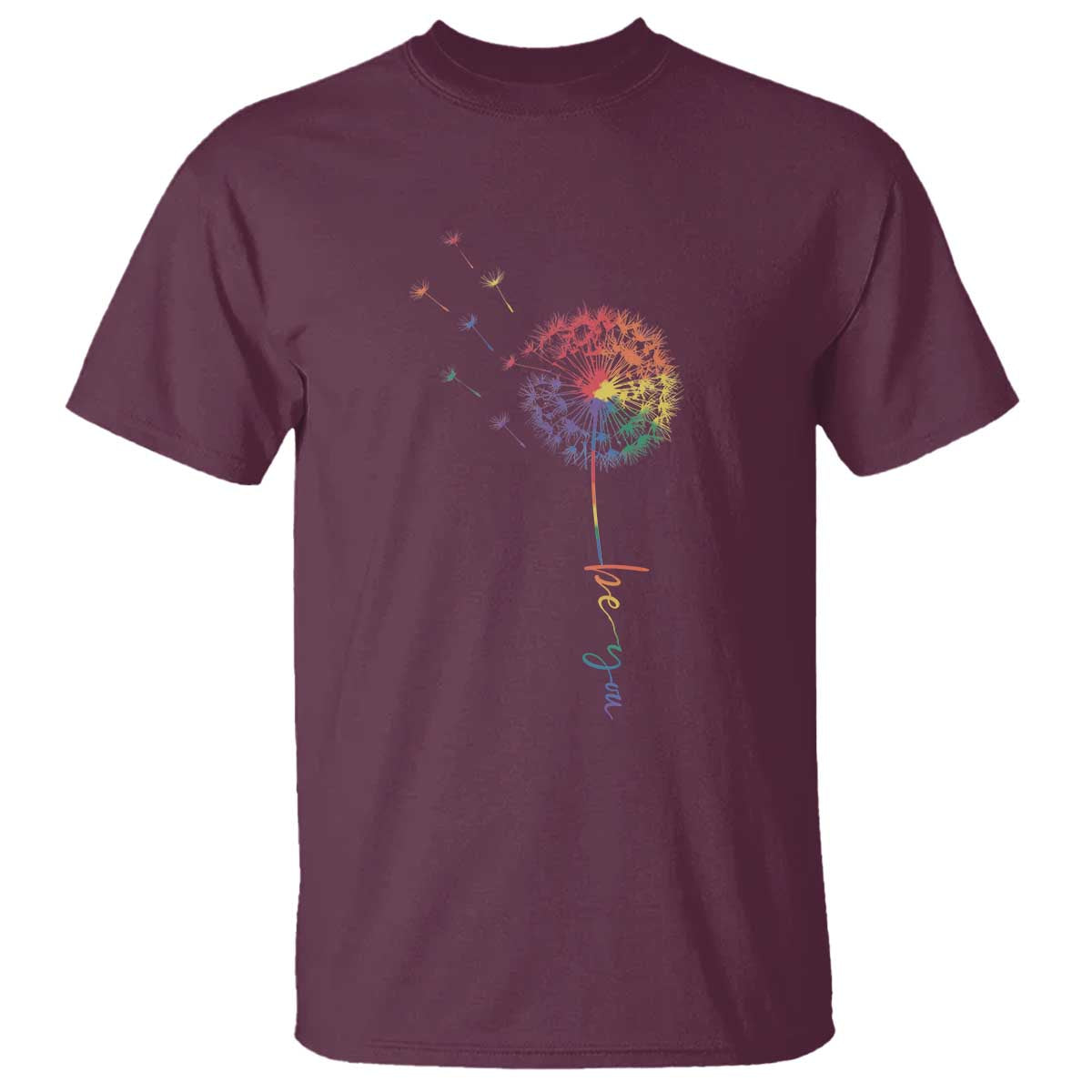 Be You LGBT Rainbow Dandelion T Shirt Pride Month Support