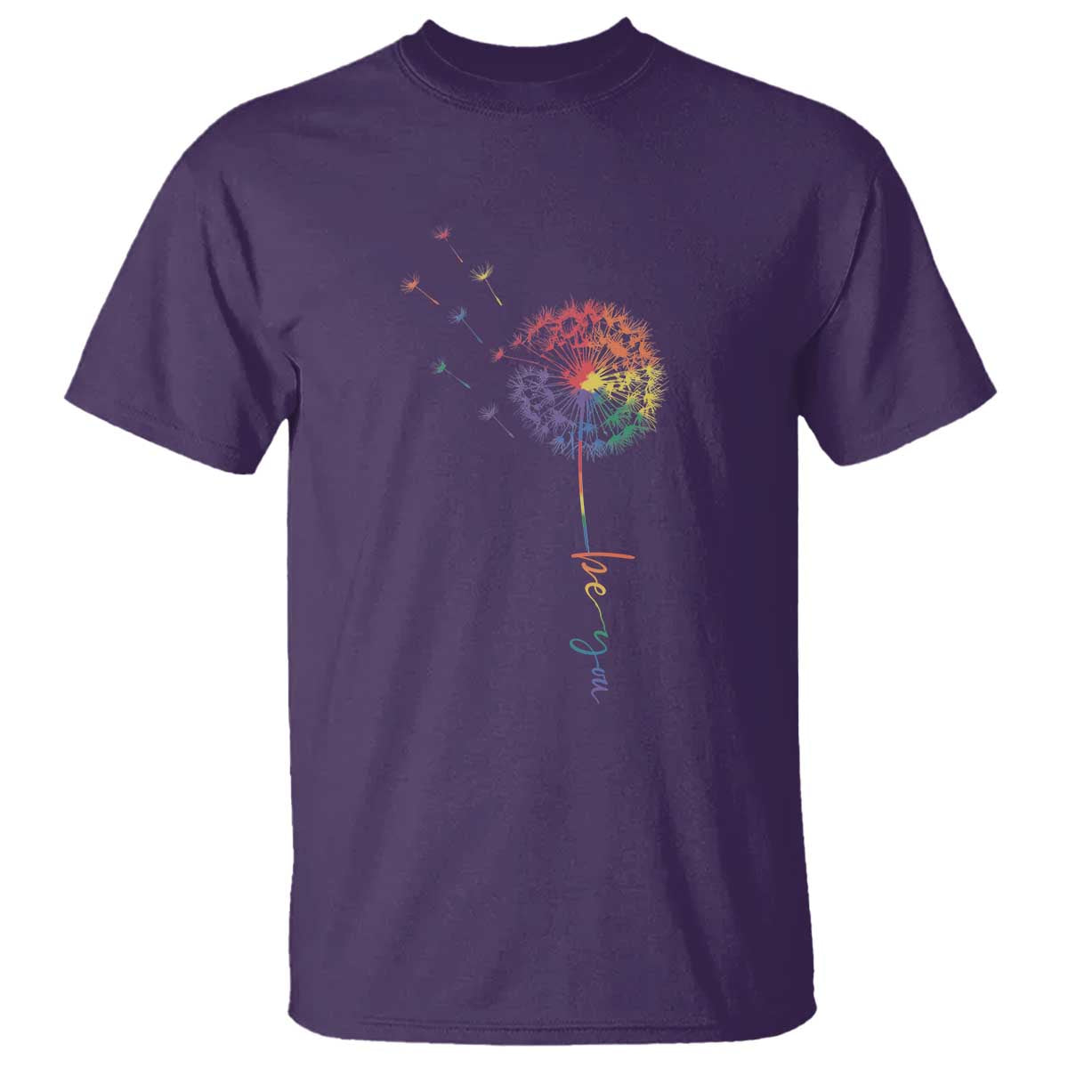 Be You LGBT Rainbow Dandelion T Shirt Pride Month Support