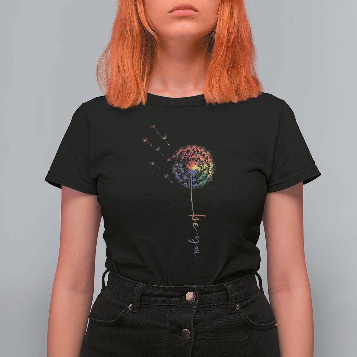Be You LGBT Rainbow Dandelion T Shirt For Women Pride Month Support