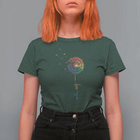 Be You LGBT Rainbow Dandelion T Shirt For Women Pride Month Support