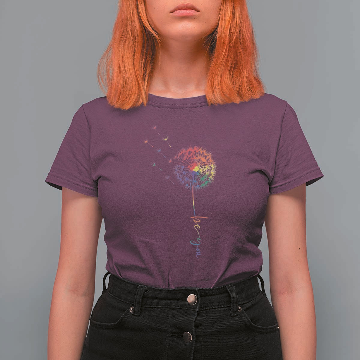 Be You LGBT Rainbow Dandelion T Shirt For Women Pride Month Support