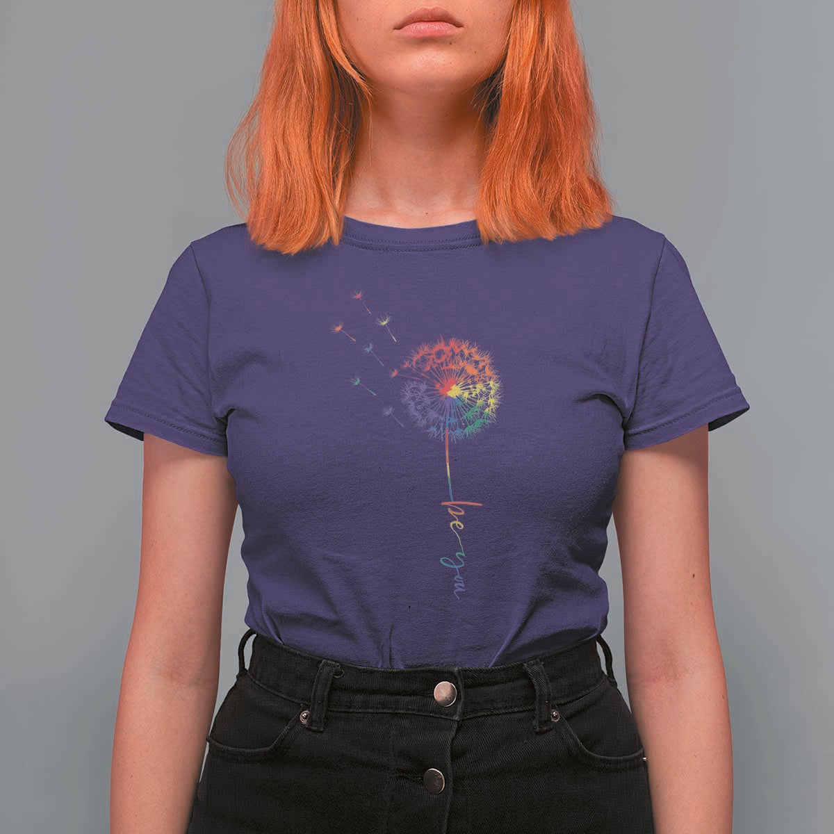 Be You LGBT Rainbow Dandelion T Shirt For Women Pride Month Support