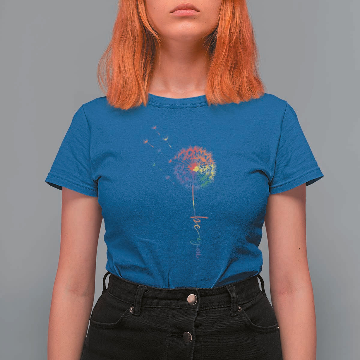 Be You LGBT Rainbow Dandelion T Shirt For Women Pride Month Support