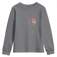 Be You LGBT Rainbow Dandelion Youth Sweatshirt Pride Month Support