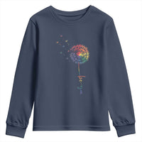 Be You LGBT Rainbow Dandelion Youth Sweatshirt Pride Month Support