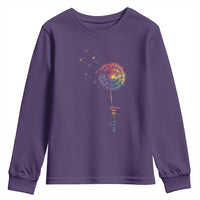 Be You LGBT Rainbow Dandelion Youth Sweatshirt Pride Month Support