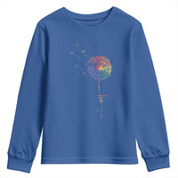 Be You LGBT Rainbow Dandelion Youth Sweatshirt Pride Month Support