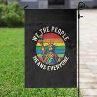Rainbow Statue Of Liberty LGBTQ Pride Garden Flag We The People Means Everyone