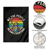 Rainbow Statue Of Liberty LGBTQ Pride Garden Flag We The People Means Everyone