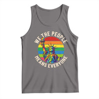 Rainbow Statue Of Liberty LGBTQ Pride Tank Top We The People Means Everyone